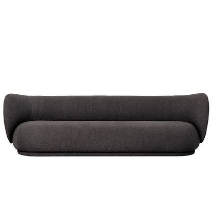 Rico 4-Seater Sofa in Warm Dark Grey Bouclé by Ferm Living