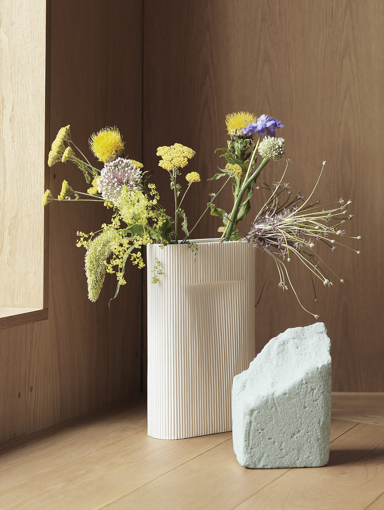 Ridge Vase in Off-White by Muuto