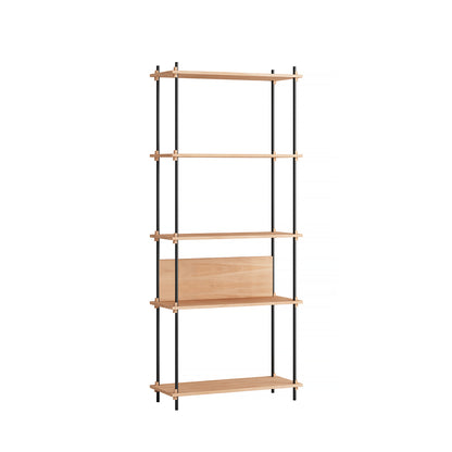Moebe Shelving System - S.200.1.A Set in Black / Oiled Oak