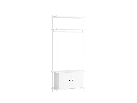 Moebe Shelving System - S.200.1.G Set in White / White Lacquered Finish