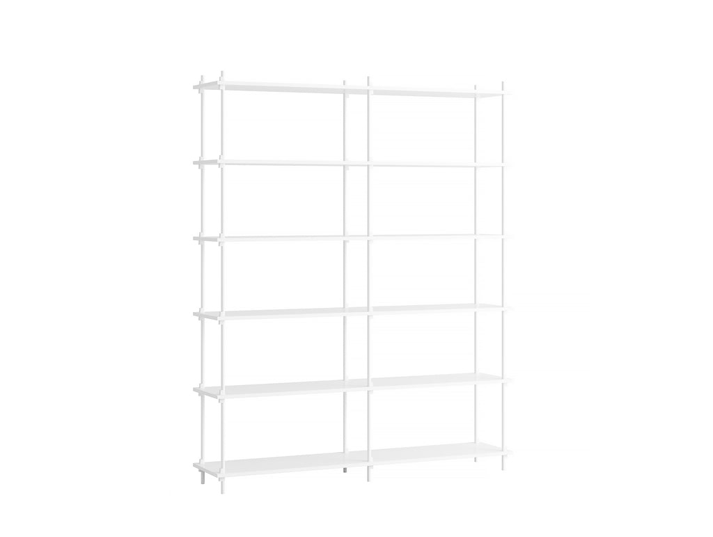 Moebe Shelving System - S.200.2.B Set in White / White Lacquered Finish