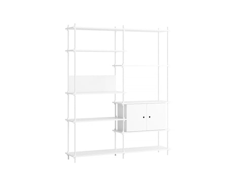 Moebe Shelving System - S.200.2.C Set in White / White Lacquered Finish