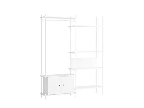 Moebe Shelving System - S.200.2.G Set in White / White Lacquered Finish