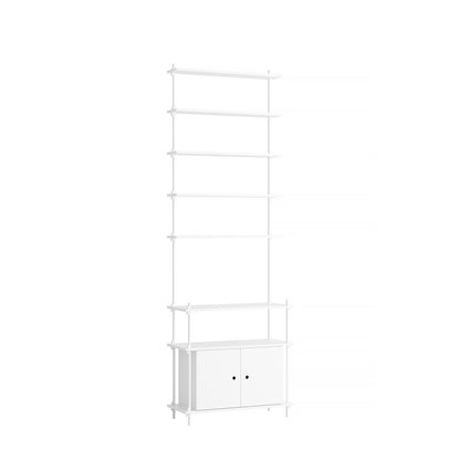 Moebe Shelving System - S.255.1.C Set in White / White Lacquered Finish