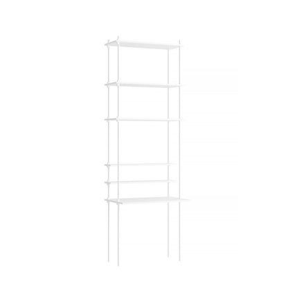 Moebe Shelving System - S.255.1.E Set in White / White Lacquered Finish
