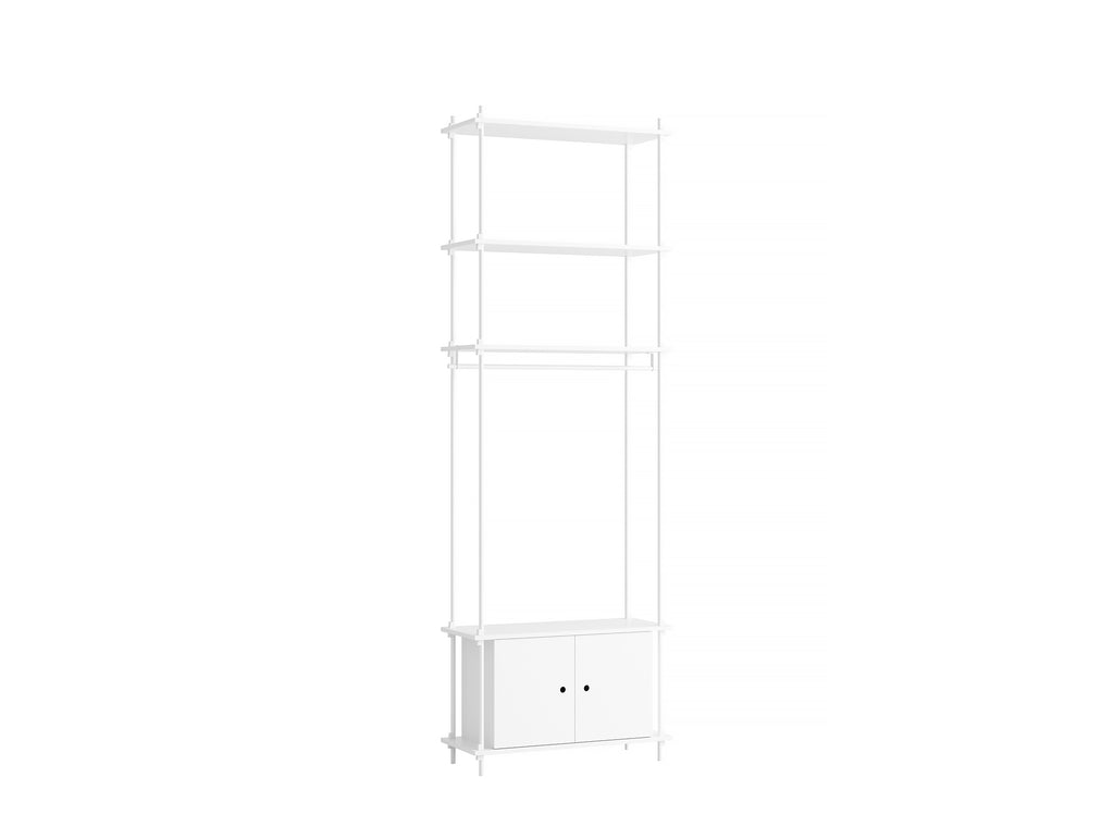 Moebe Shelving System - S.255.1.G Set in White / White Lacquered Finish