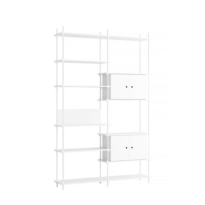 Moebe Shelving System - S.255.2.C Set in White / White Lacquered Finish