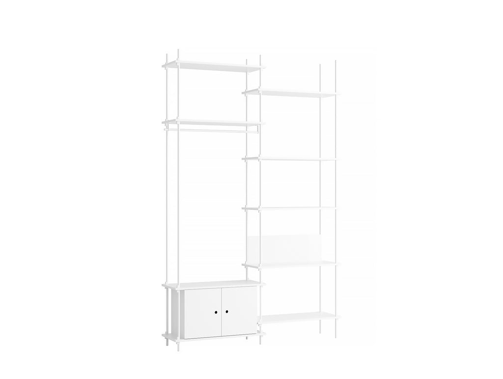 Moebe Shelving System - S.255.2.G Set in White / White Lacquered Finish