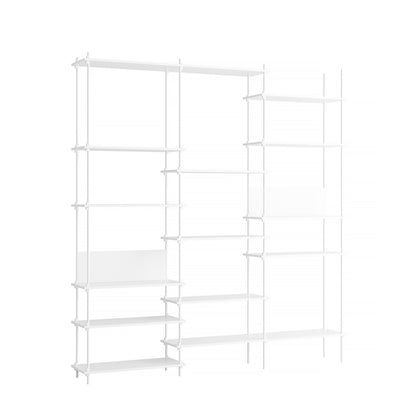 Moebe Shelving System - S.255.3.A Set in White / White Lacquered Finish