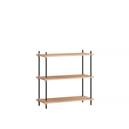 Moebe Shelving System - S.85.1.A Set in Black / Oiled Oak