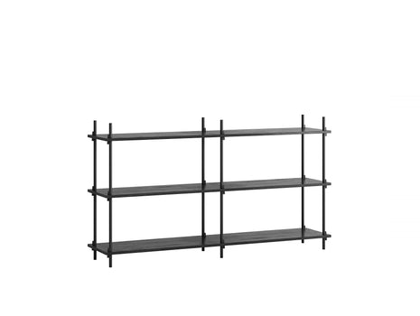 Moebe Shelving System - S.85.2.B Set in Black / Black Painted Oak