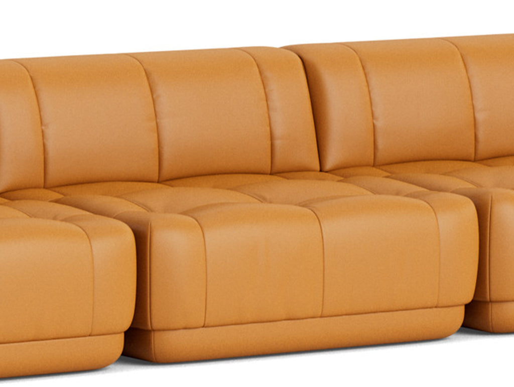 Quilton Sofa - Combination 27 by HAY / Combintion 27 / Cognac Sense Leather