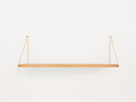 Shelf by Frama - D20 W60 / Oiled Oak / Brass Brackets