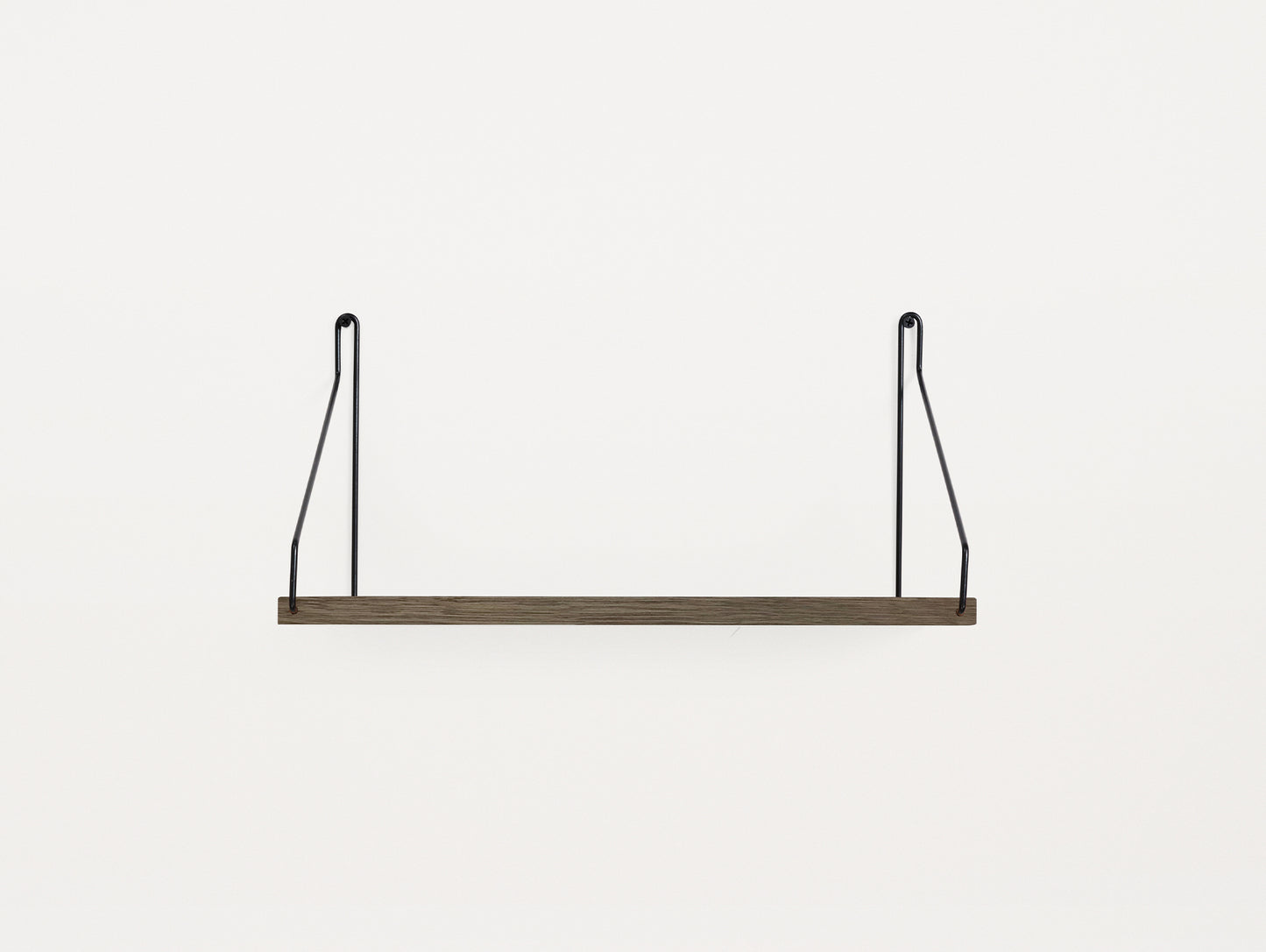 Shelf by Frama - D20 W40 / Dark Stained Oak / Black Steel Brackets
