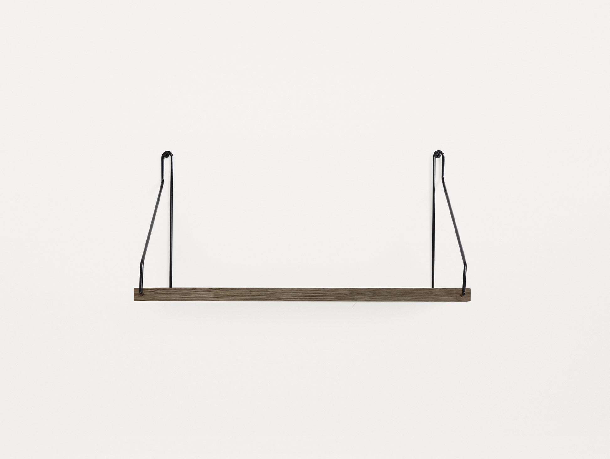 Shelf by Frama - D20 W40 / Dark Stained Oak / Black Steel Brackets