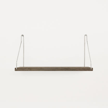 Shelf by Frama - D20 W40 / Dark Stained Oak / Stainless Steel Brackets