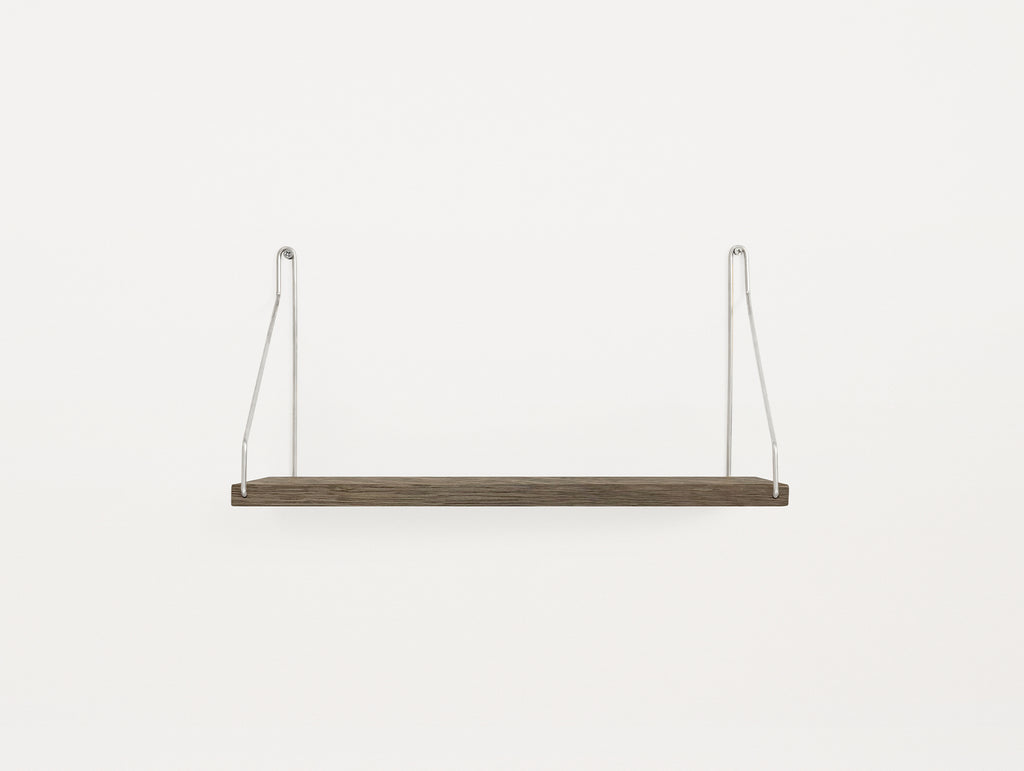 Shelf by Frama - D20 W40 / Dark Stained Oak / Stainless Steel Brackets