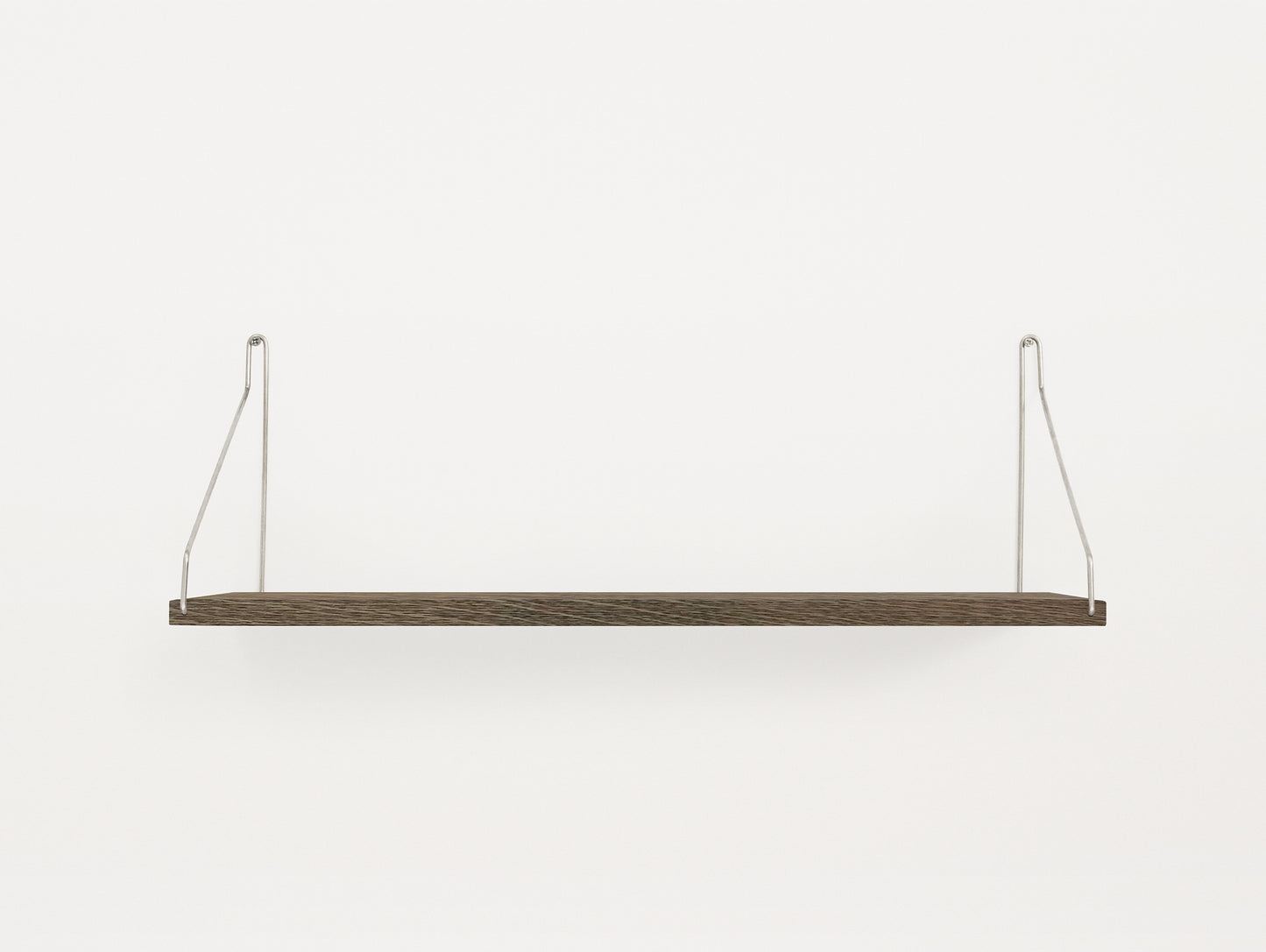 Shelf by Frama - D20 W60 / Dark Stained Oak / Stainless Steel Brackets