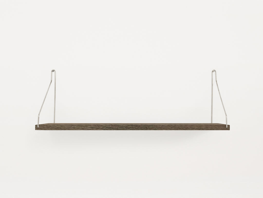 Shelf by Frama - D20 W60 / Dark Stained Oak / Stainless Steel Brackets