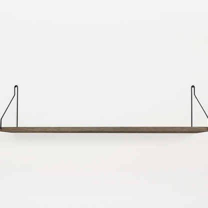 Shelf by Frama - D20 W80 / Black Stained Oak / Black Steel Brackets