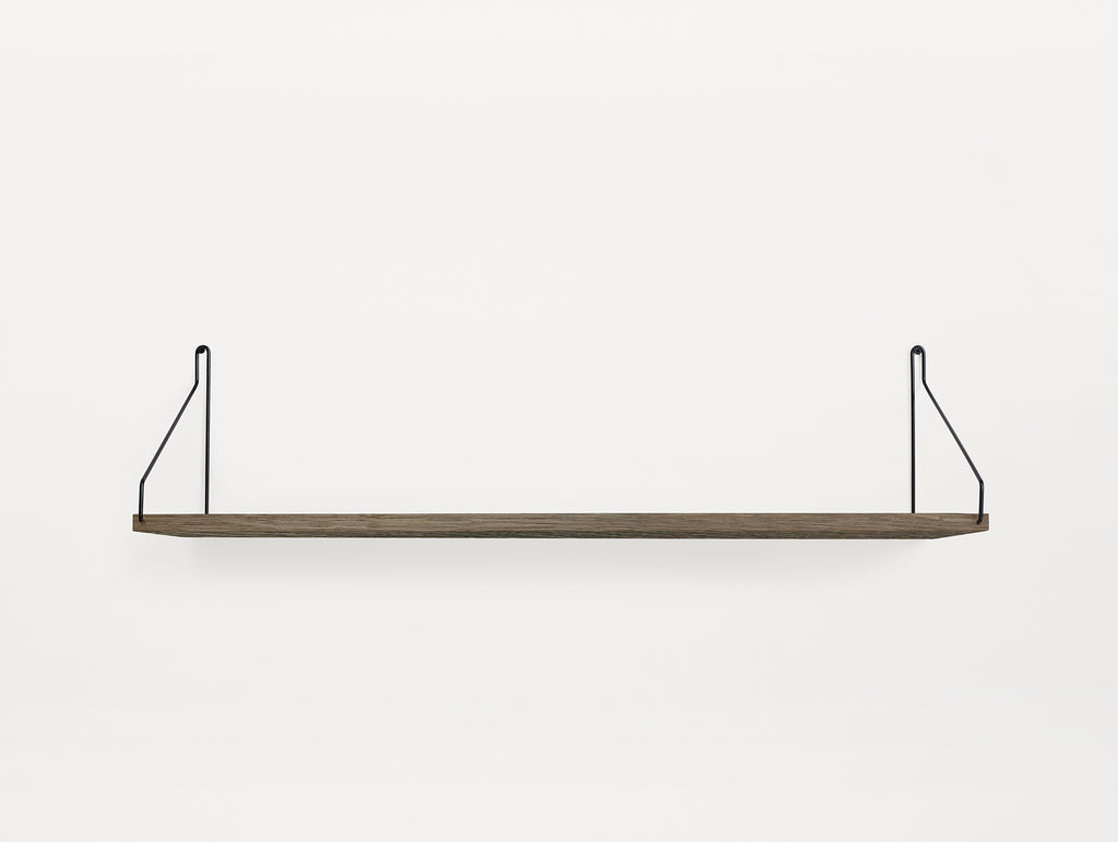 Shelf by Frama - D20 W80 / Black Stained Oak / Black Steel Brackets
