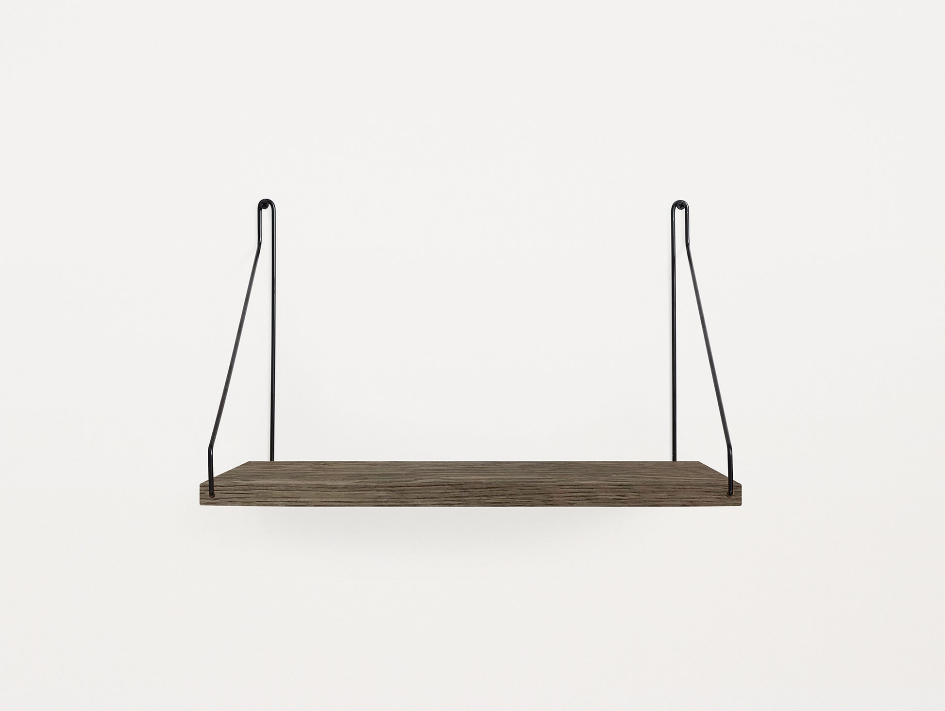 Shelf by Frama - D27 W40 / Dark Stained Oak / Black Steel  Brackets