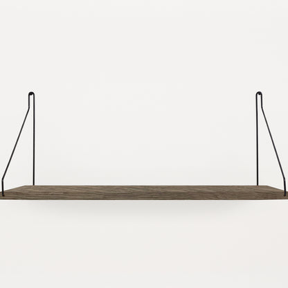 Shelf by Frama - D27 W60 / Dark Stained Oak / Black Steel Brackets