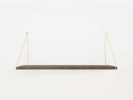 Shelf by Frama - D27 W60 / Dark Stained Oak / Brass Brackets