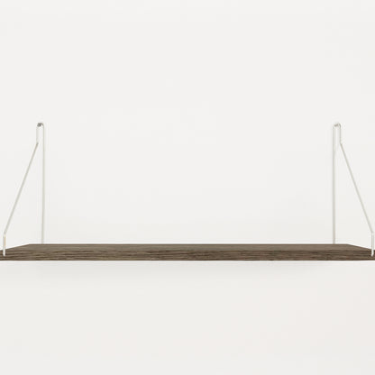 Shelf by Frama - D27 W60 / Dark Stained Oak / Stainless Steel Brackets