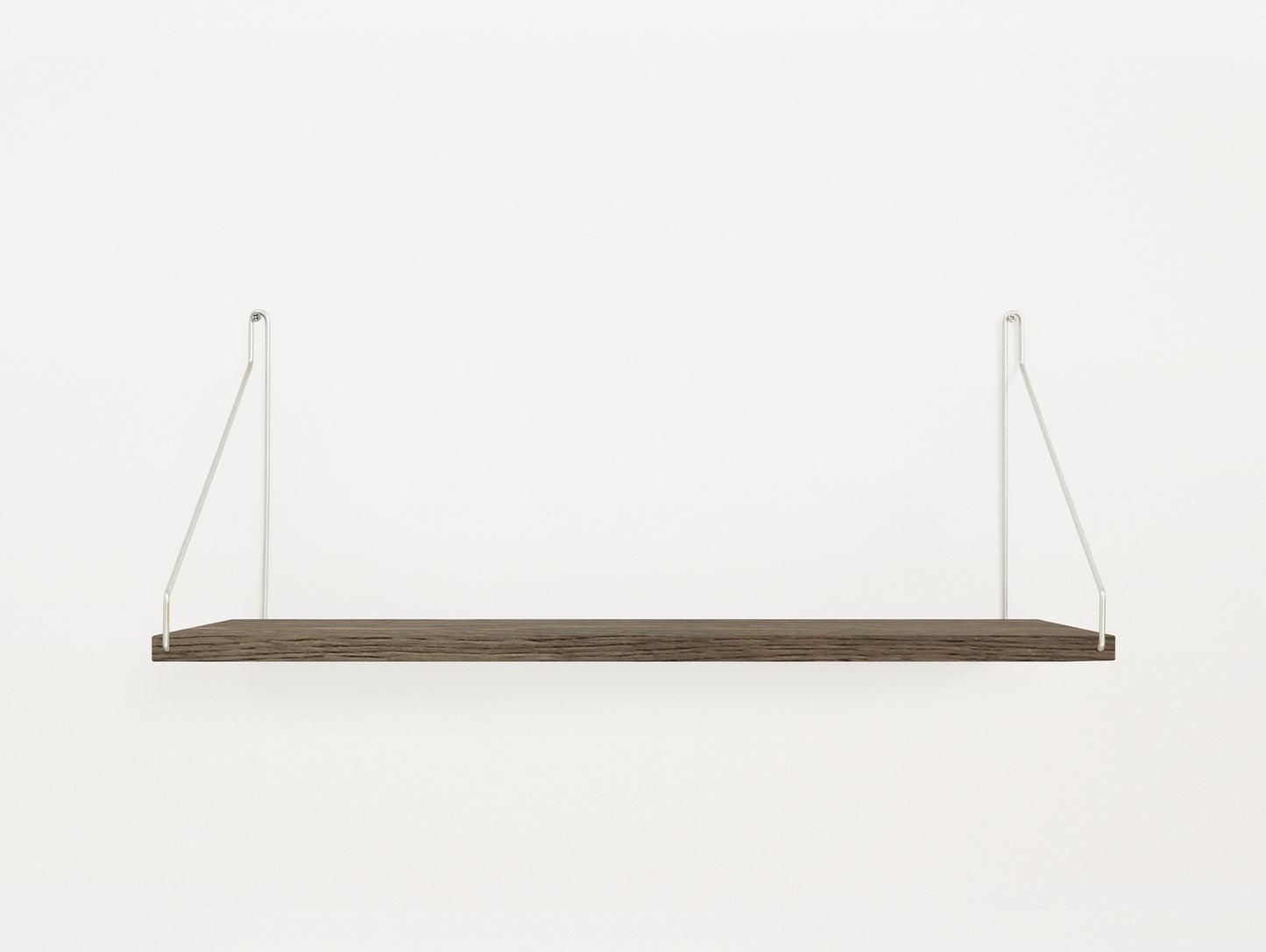 Shelf by Frama - D27 W60 / Dark Stained Oak / Stainless Steel Brackets