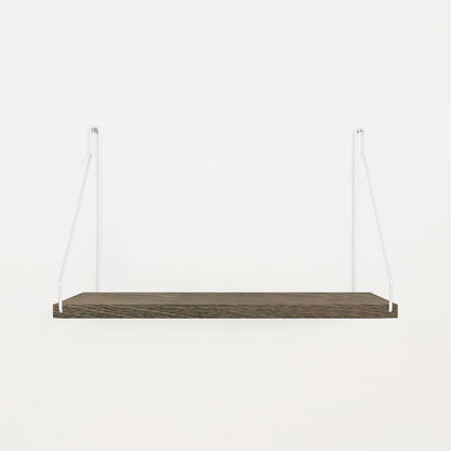 Shelf by Frama - D27 W40 / Dark Stained Oak / Stainless Steel  Brackets