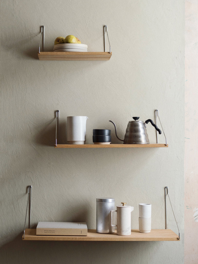 Shelf by Frama - Oiled Oak / Stainless Steel Brackets 
