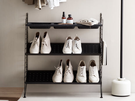 String Shoe Shelves - Black