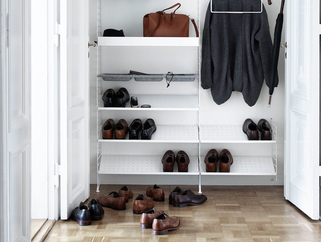 String Shoe Shelves - White
