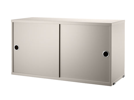 String System Cabinet with Sliding Doors