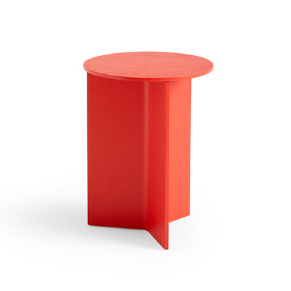 Slit Table Wood High Candy Red by HAY