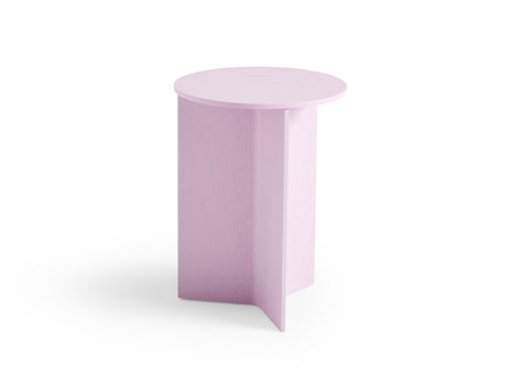 Slit Table Wood High Pink by HAY