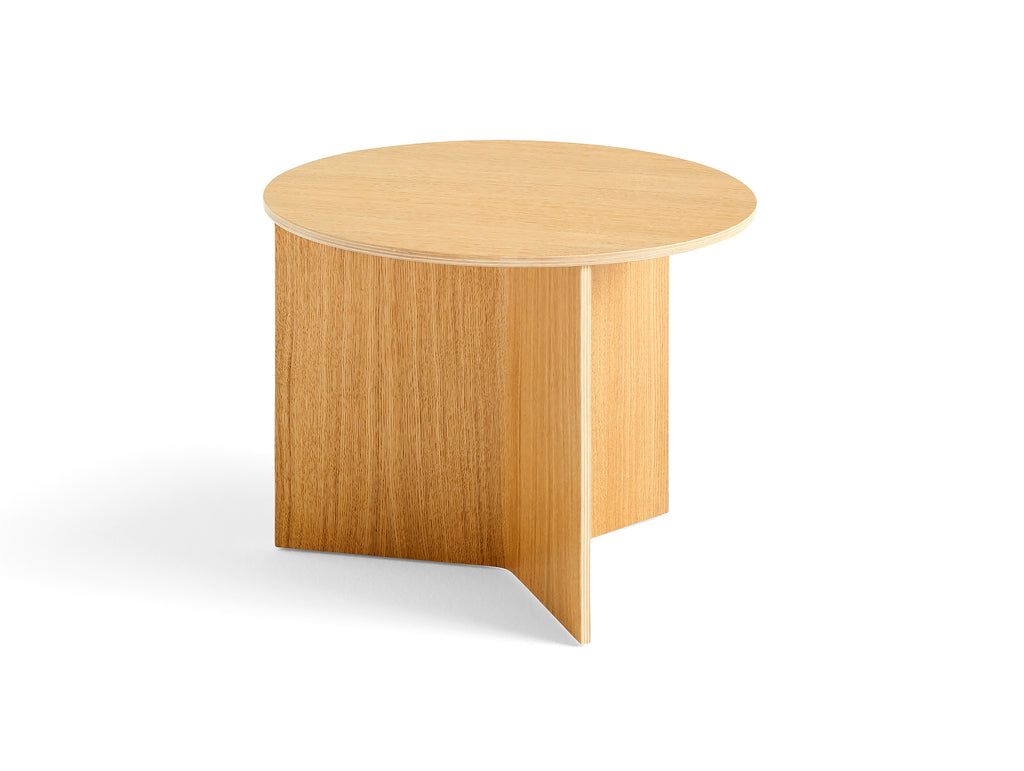 Slit Table Wood Round Oak by HAY