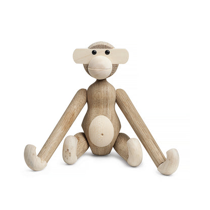 Small Wooden Monkey in Oak and Maple by Kay Bojesen
