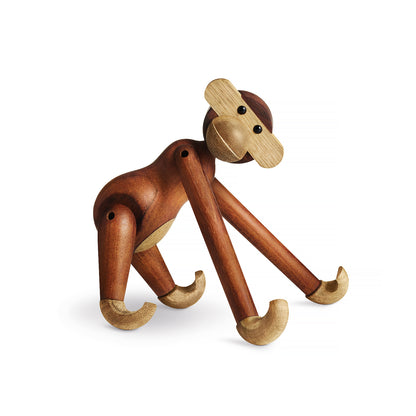 Small Wooden Monkey in Teak and Limba by Kay Bojesen