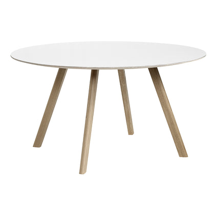 Soaped Oak White Laminate Copenhague Round Dining Table CPH25 by HAY