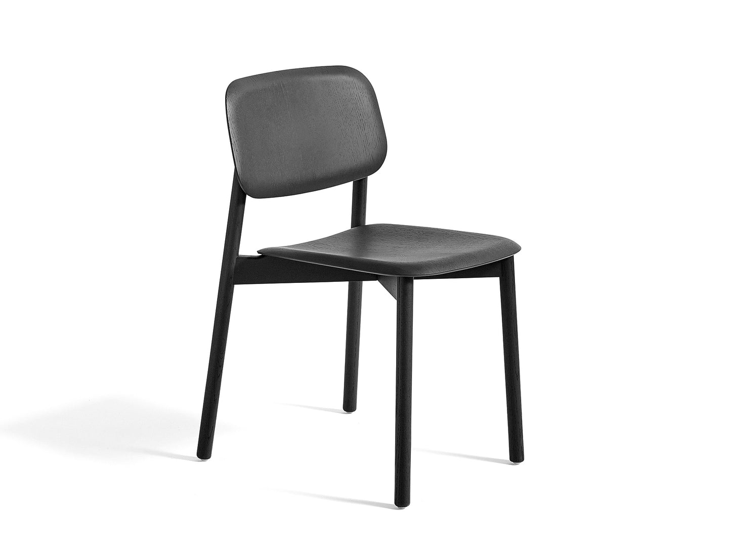 HAY Soft Edge 12 (Wood Dining Chair) - Soft Black