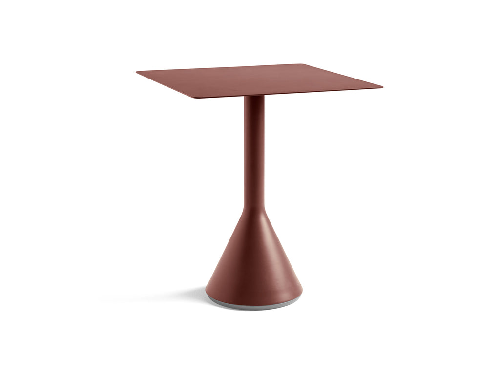 Square Iron Red Palissade Cone Table by HAY