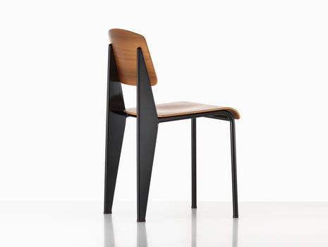 Prouvé Standard Chair by Vitra - Walnut, Deep Black