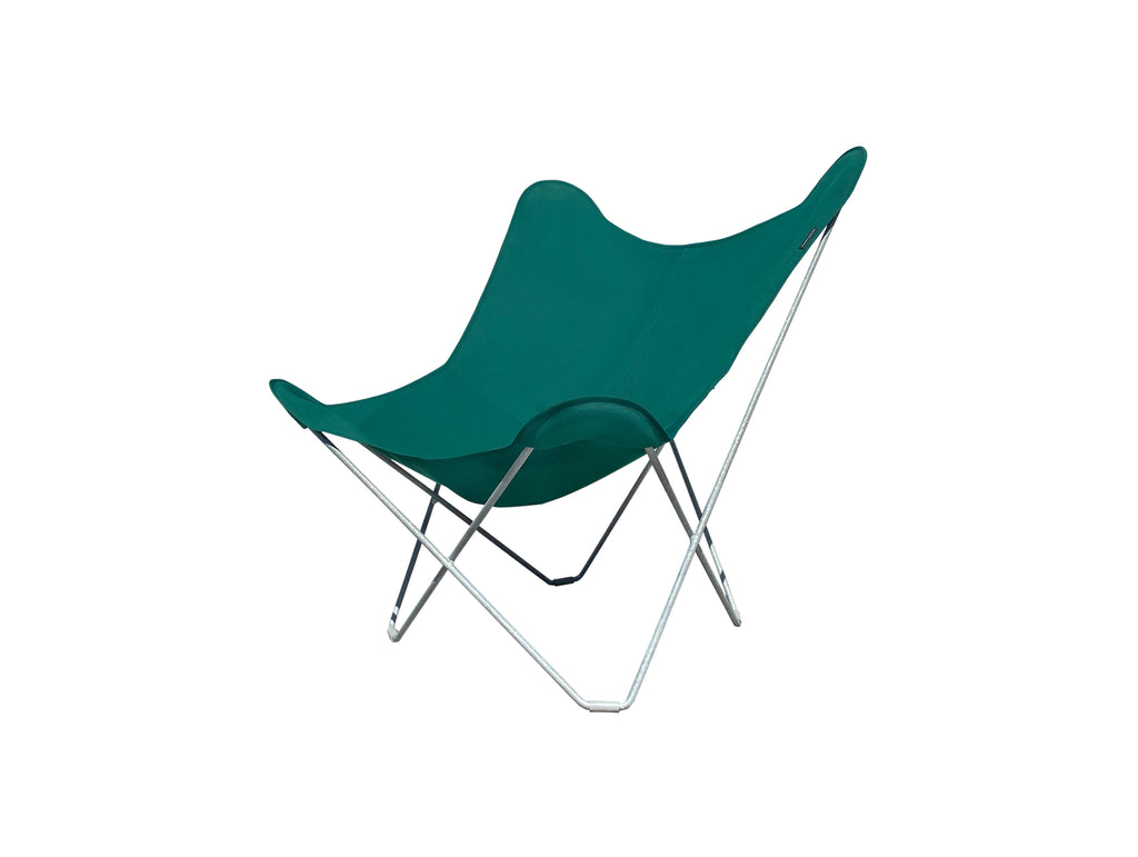 Sunshine Mariposa Butterfly Chair by Cuero - Galvanised Steel Frame / Forest Green Cover