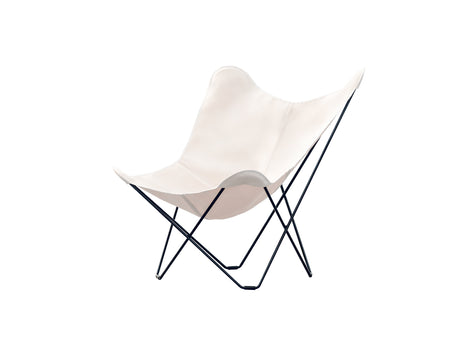 Sunshine Mariposa Butterfly Chair by Cuero - Zinc Coated Black Steel Frame / Natural Cover