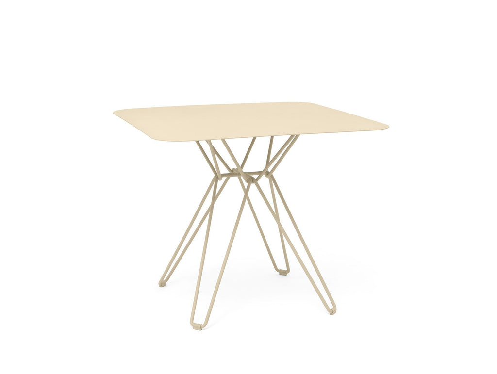 Tio Cafe Table by Massproductions - 85 cm Square top with 72 cm Base / Ivory