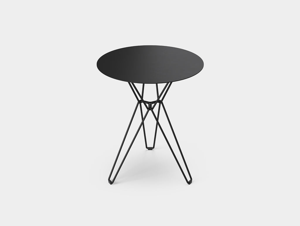 Tio Cafe Table by Massproductions - 60 cm Diameter top with 72 cm Base / Black