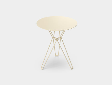 Tio Cafe Table by Massproductions - 60 cm Diameter top with 72 cm Base / Ivory