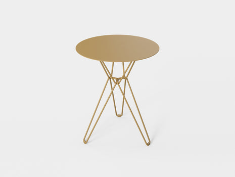 Tio Cafe Table by Massproductions - 60 cm Diameter top with 72 cm Base /  Brown Beige